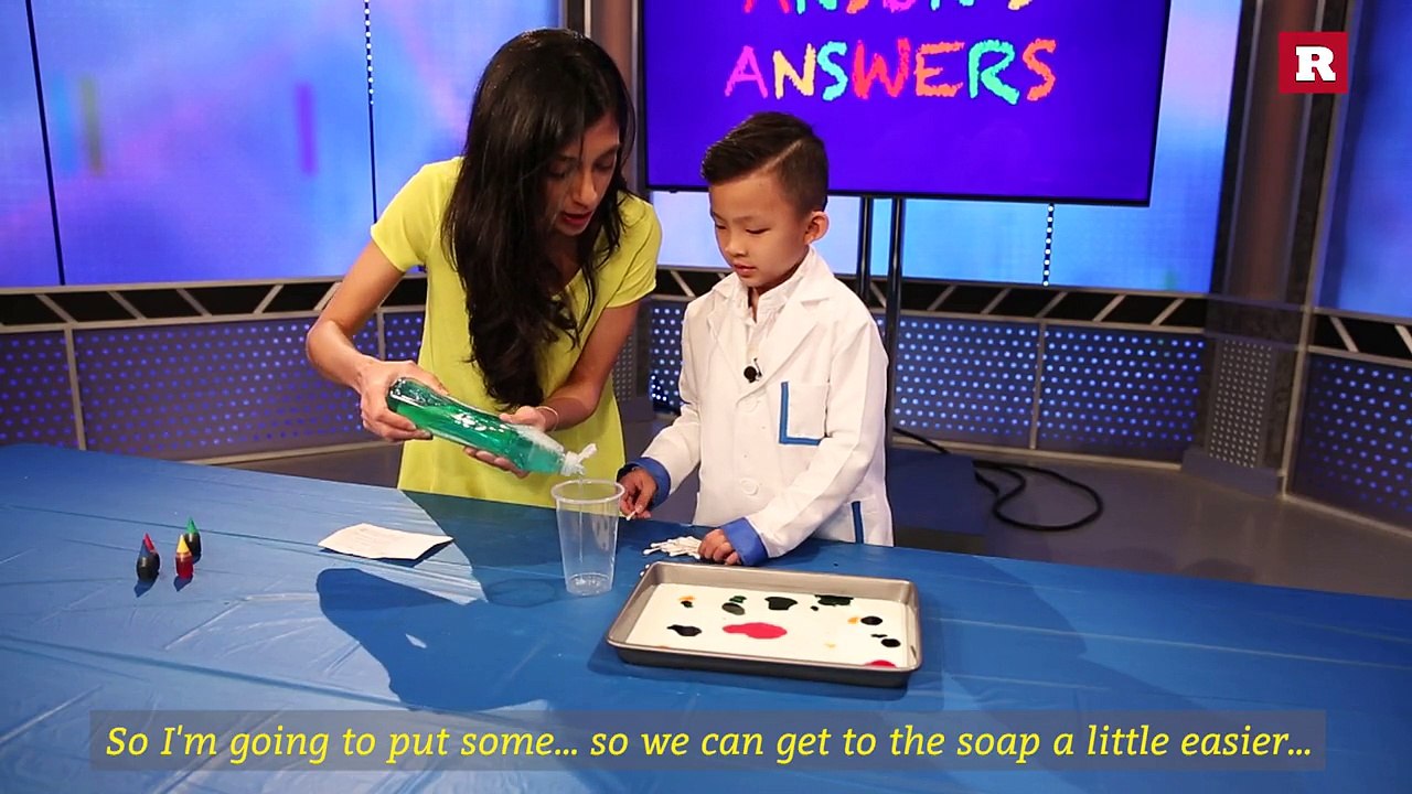 Anson Wong, boy genius, explains magic milk experiment | Anson's Answers