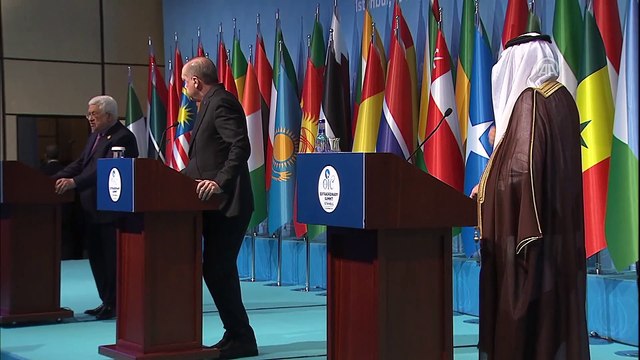 İslam İşbirliği Teşkilatı Olağanüstü Zirvesi - Filistin Devlet Başkanı Abbas (1) - İSTANBUL