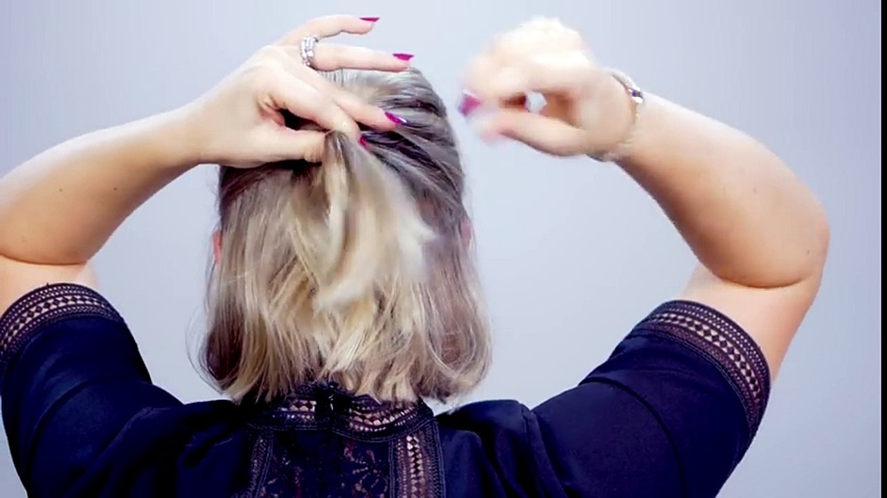 HAIRSTYLE OF THE DAY: Easy Elegant Textured Updo for Short Hair | Milabu