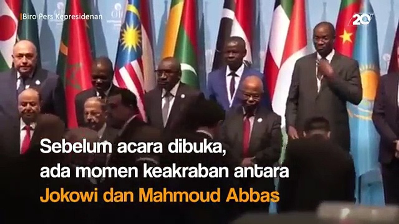Momen Cipika cipiki Jokowi dan Presiden Palestina