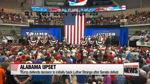 Trump downplays Republican loss in Alabama Senate seat race