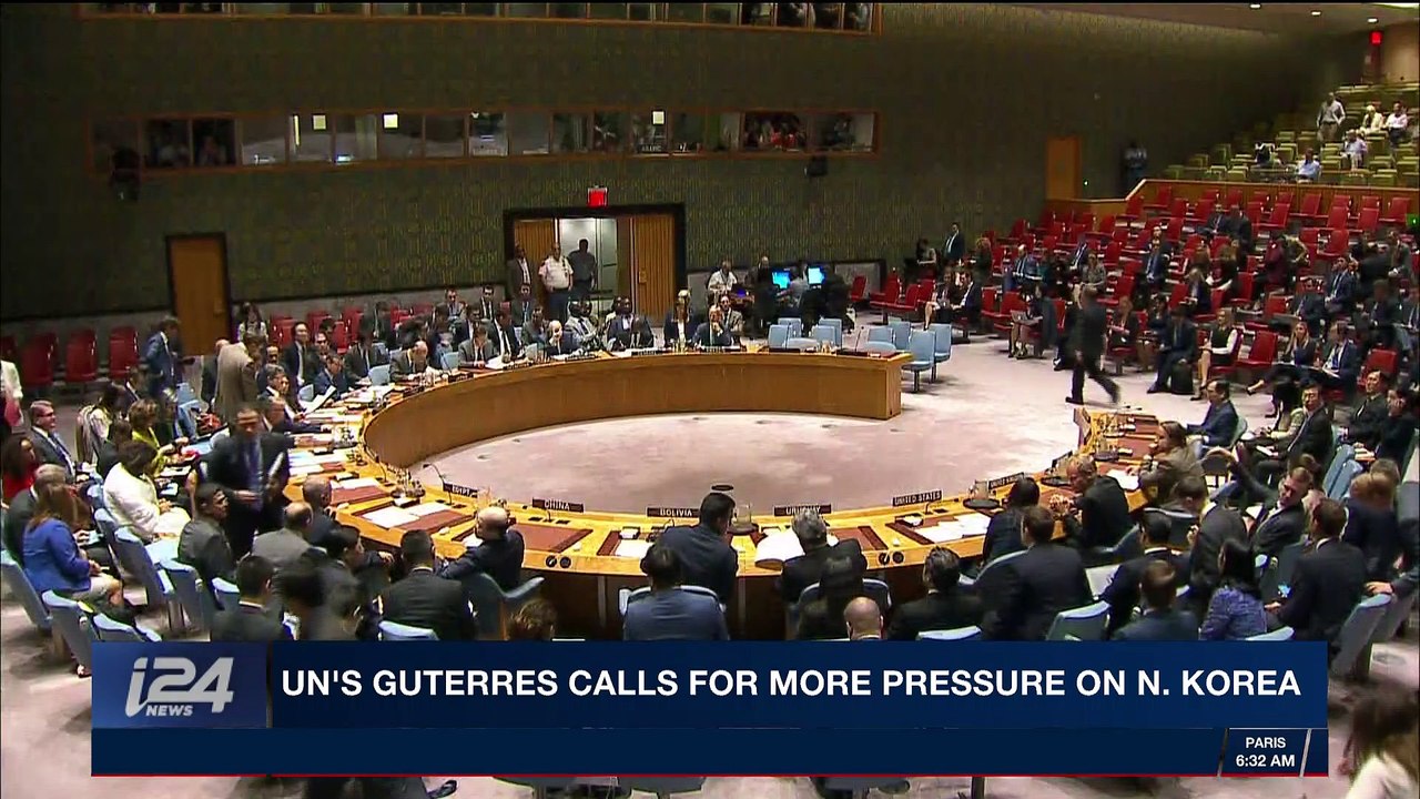 i24NEWS DESK  | UN's Guterres calls for more pressure on N.Korea | Thursday, December 14th 2017