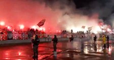 Partizan - Kızılyıldız Maçındaki Meşale Şov, Mücadelenin Önüne Geçti