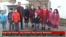 Baba Gibi Muhtar... Köy Muhtarı Okul Servisi Bekleyen Çocuklara Her Sabah Simit ve Süt İkram Ediyor