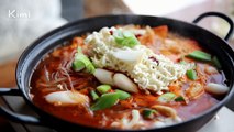 불닭볶음면 즉석떡볶이 만들기 Tteokbokki recipe  - - Korean Fire Noodle 키미(Kimi)-U144neiPXnc