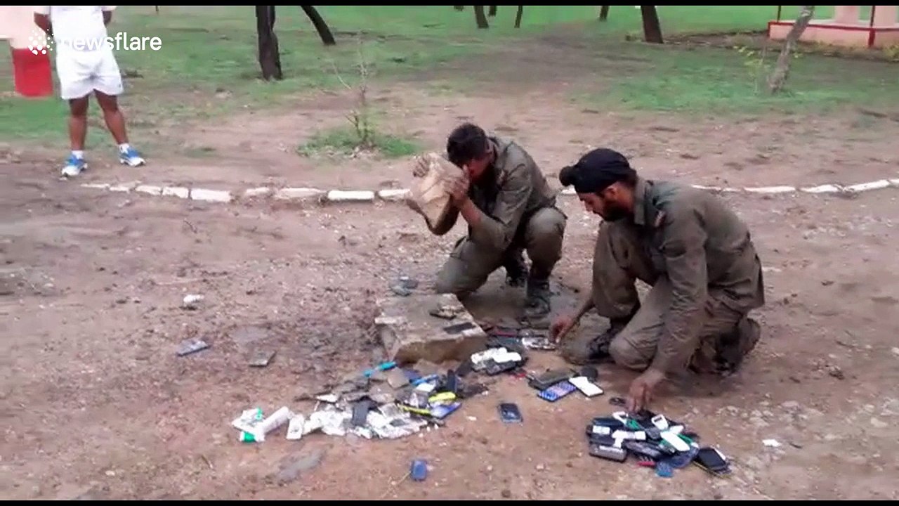 Indian Army smashes mobile phones of 50 soldiers to curb social media usage