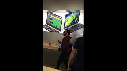 Thanh niên người Pháp vào apple store đập hết iphone 7