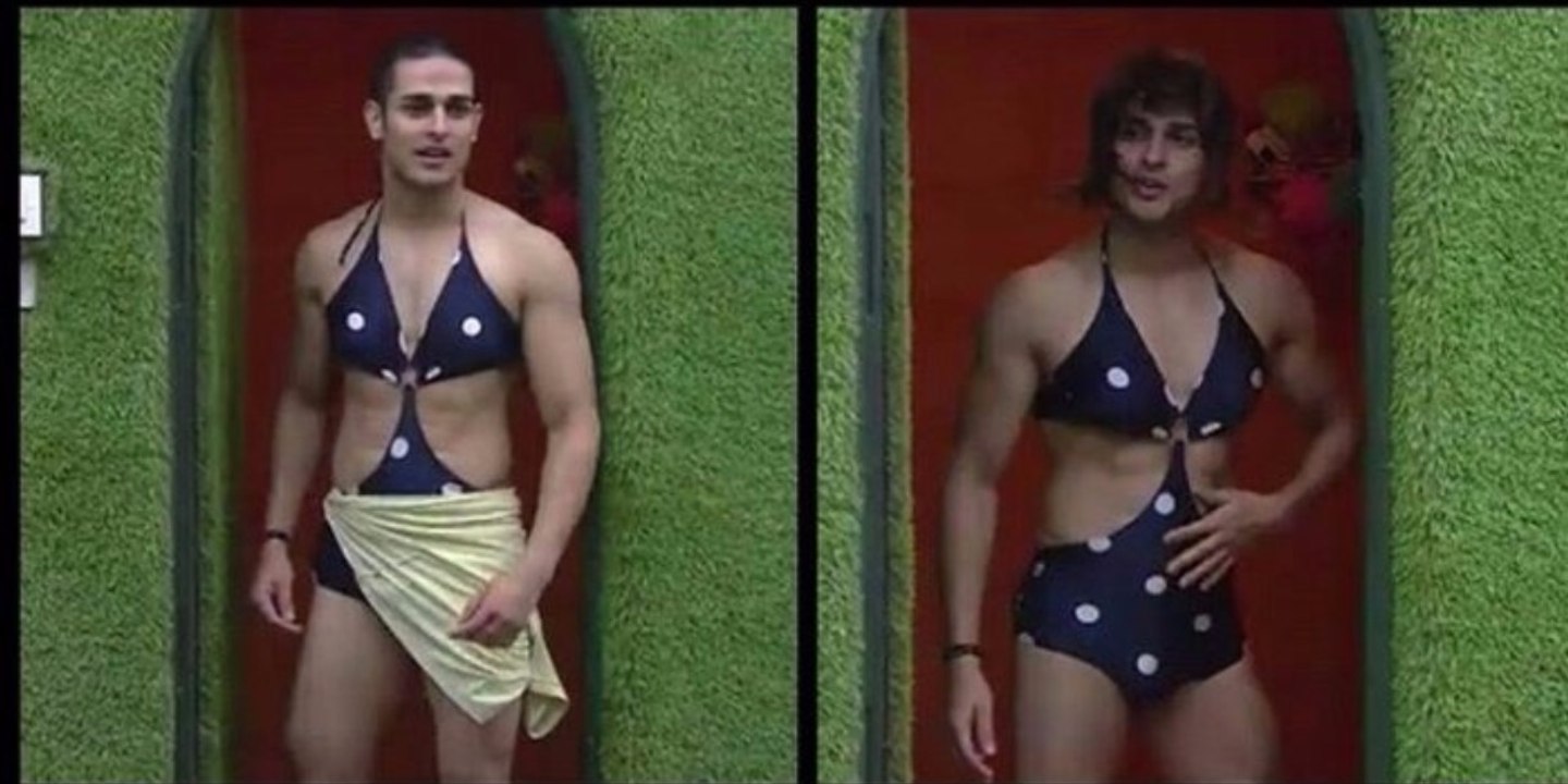Priyank Sharma WEARS Hina Khan's Bikini In BB Lab Task | BB11 | Bigg Boss11
