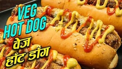 Vegetarian Hot Dog Recipe | वेज हॉट डॉग | How To Make Vegetarian Hot Dog | Hot Dog In Hindi | Ruchi