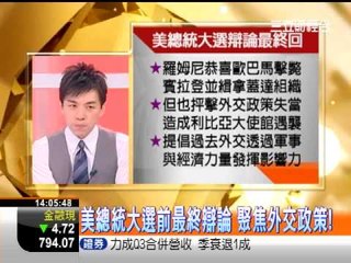 一世賺大錢20121023美總統辯論最後一輪!