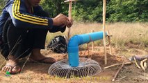 Awesome Quick Bird Trap & Easy Deep Hole Using PVC And Electric Fan Guard That Work 100%