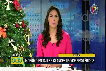 Piura: se registró incendio en taller clandestino de pirotécnicos