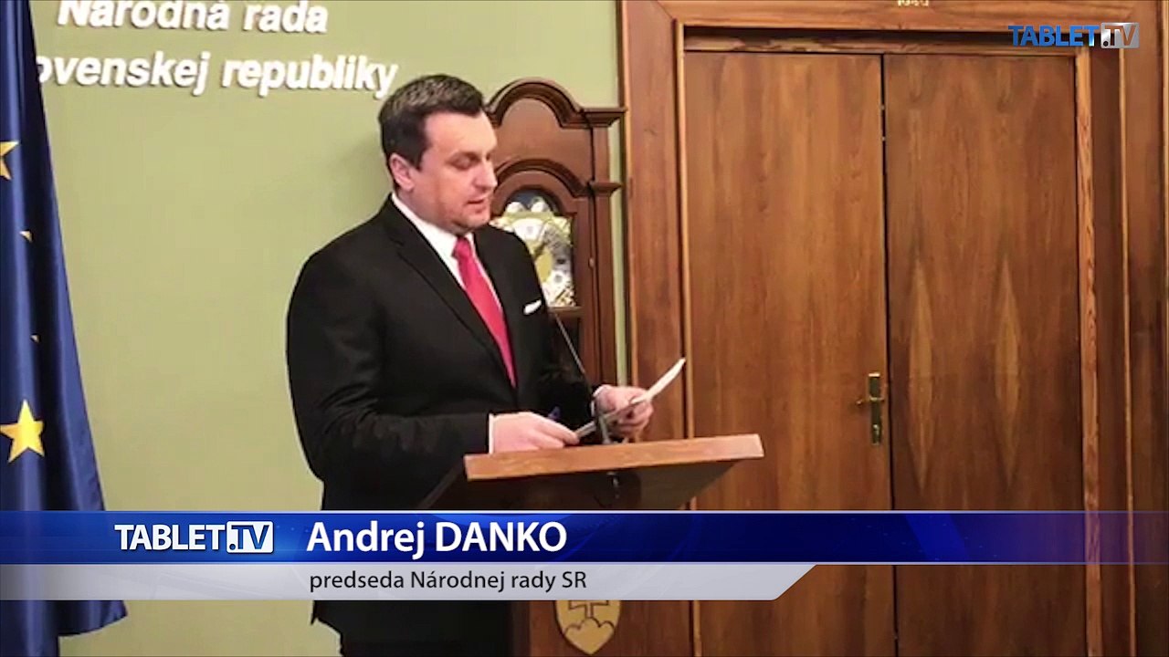 ZÁZNAM: Brífing predsedu Národnej rady SR Andreja Danka