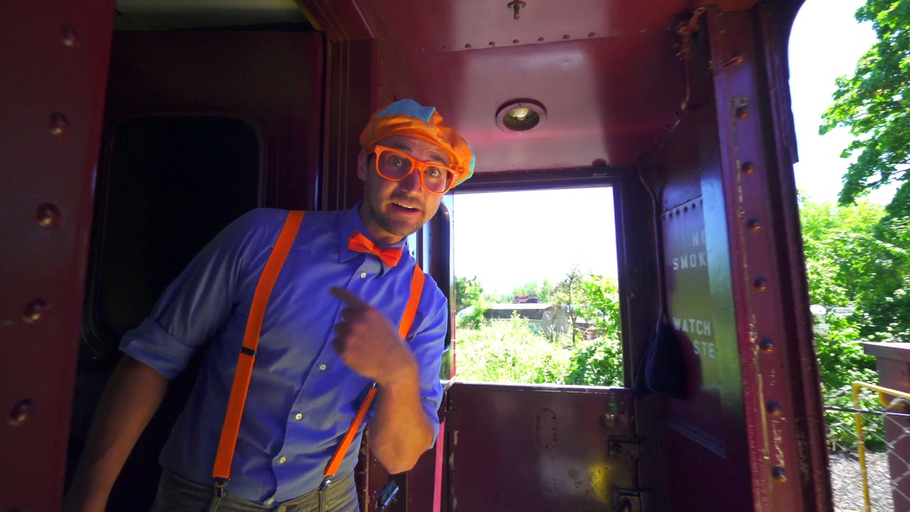 Trains for Children with Blippi - Steam Train Tour