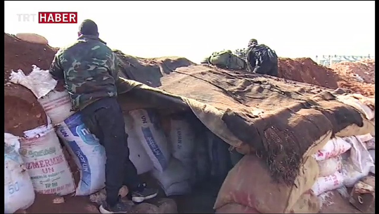 TRT Haber ekibi Azez-Afrin sınırında