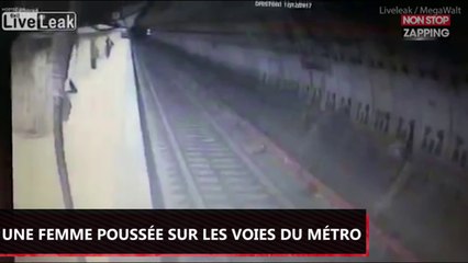 Une femme poussée sur les voies du métro, la vidéo choc