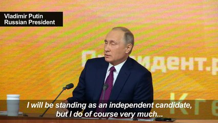 Putin says he will stand as independent in 2018 elections