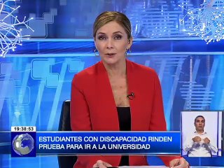 Estudiantes con discapacidad rinden prueba para ir a la Universidad