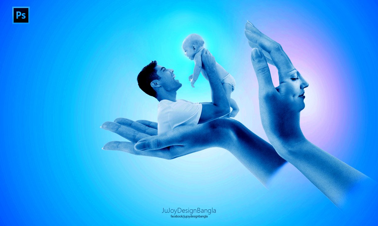 Mother's Compassion Photo Manipulation in Adobe Photoshop CC 2015 | Ju Joy Design Bangla