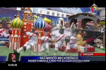 Arequipa: tradicional nacimiento mecatrónico rinde homenaje a la bicolor