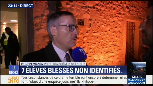 Car scolaire: Les premiers témoins parlent de scènes de guerre , déclare le préfet des Pyrénées-Orientales
