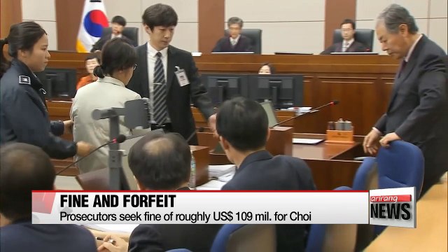 Prosecution demands 25 years jail time for disgraced fmr. President Park's confidante Choi Soon-sil