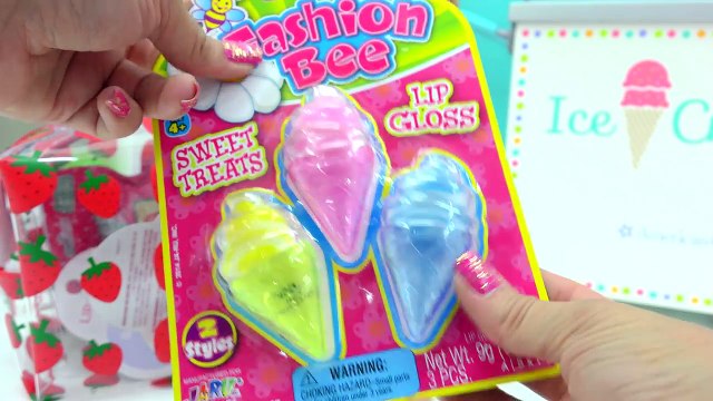 Cute Mini Scented Ice Cream Cupcake Lip Gloss Makeup Haul with American Girl Doll-SNYyN9nBd14