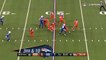 Denver Broncos quarterback Trevor Siemian drops a perfect back-shoulder pass in to wide receiver Emmanuel Sanders for 26-yards
