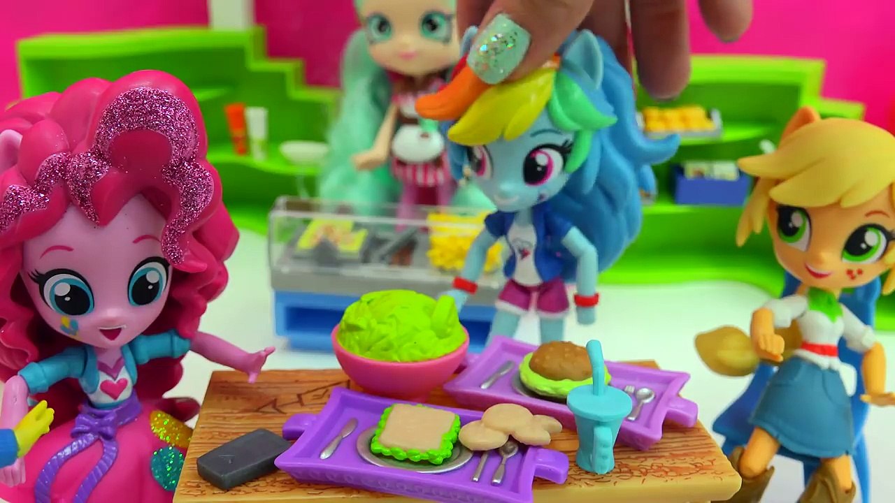 My Little Pony Equestria Girls School Cafeteria   Surprise Shopkins Lunch Box Blind Bags-B4H8iUOyZ3c