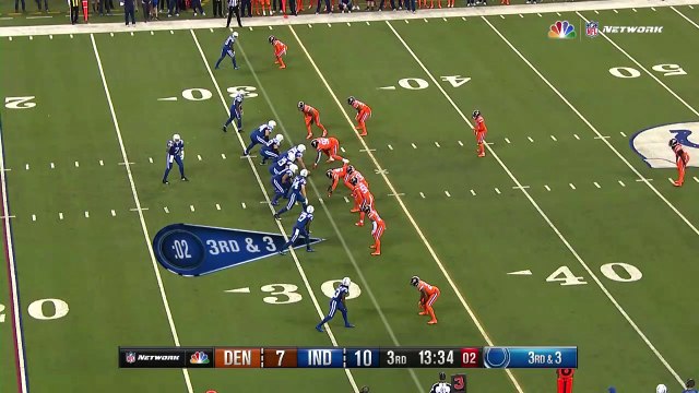 Indianapolis Colts quarterback Jacoby Brissett slings it to tight end Jack Doyle in the flat who rumbles for 15 yards