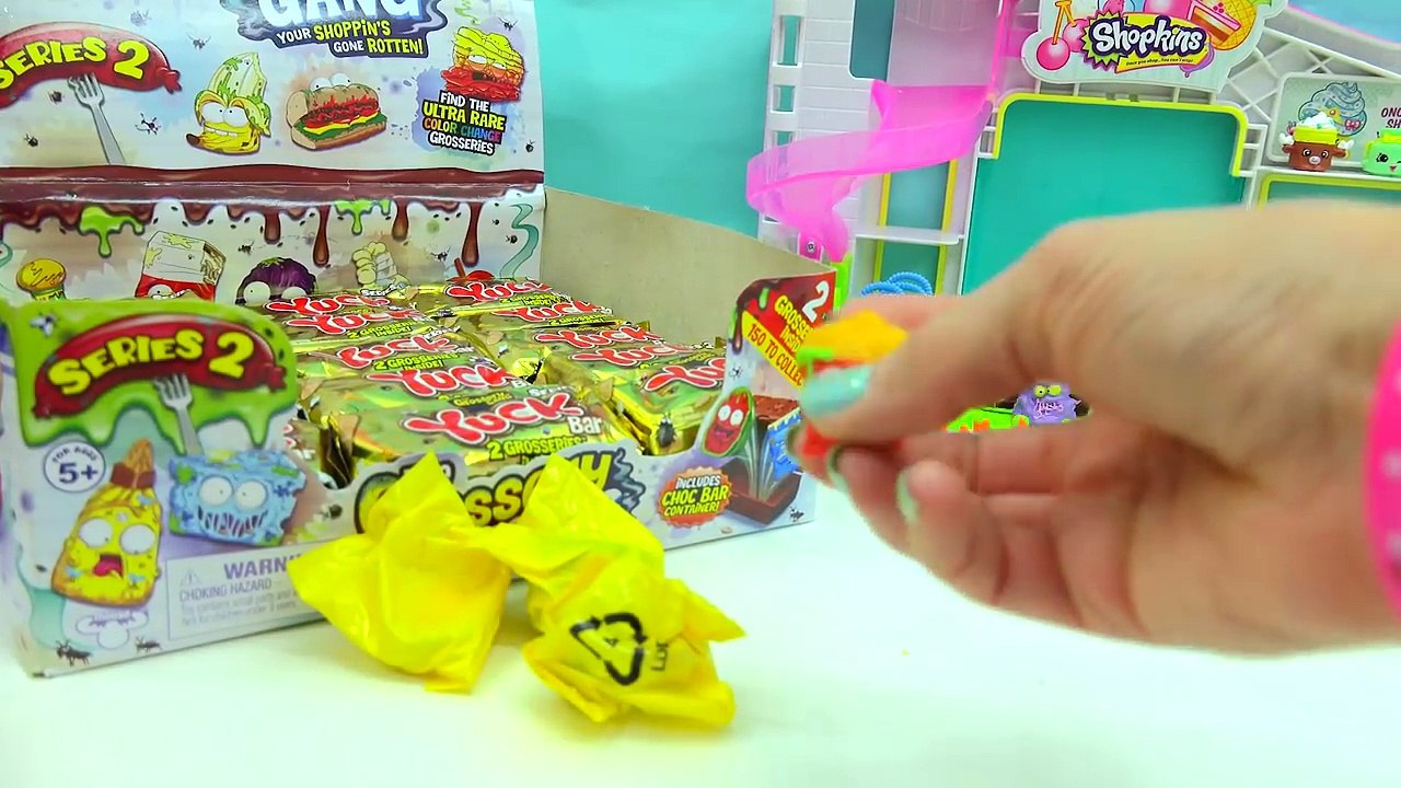 Full Box 30 Series 2 Yuck Candy Bar Surprise Blind Bags with Color Changing Grossery Gang-S7o_bI4bKH0
