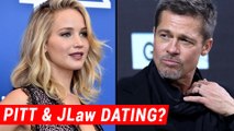 Brad Pitt & Jennifer Lawrence Dating? | Spending Late Nights Together | Full Story