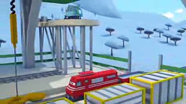 Troy le Train installe les Illuminations de Noël à Train Ville - Dessin animés pour enfants - YouTube