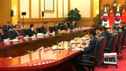 Download Video: Leaders of South Korea, China agree on basic principles over N. Korean nukes; Xi asks Moon to 'appropriately handle THAA