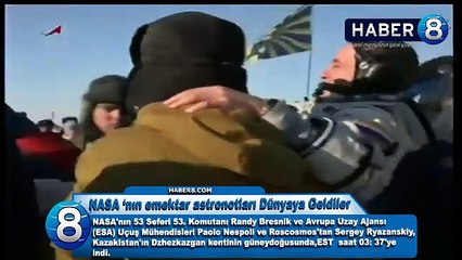 Nasa'nın mürettebatı Uzay İstasyonundan Dünyaya Geri Dönüyor