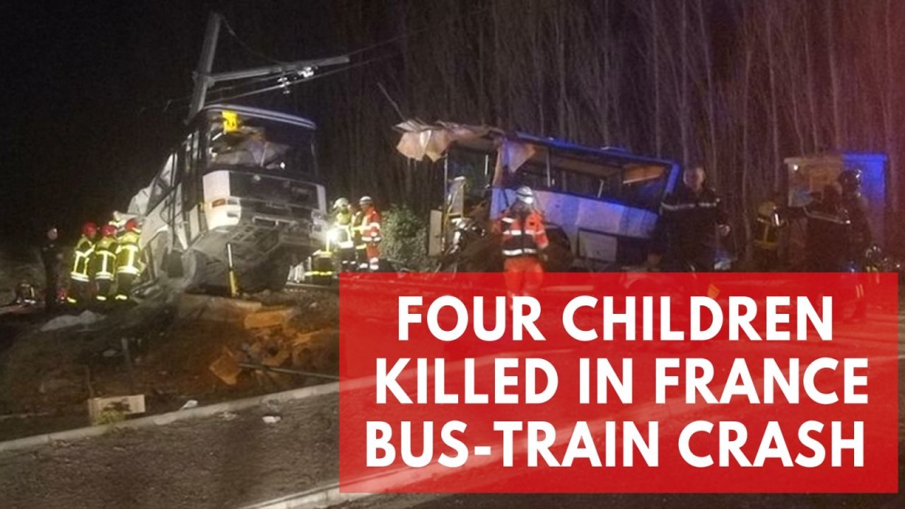 4 children killed in France as school bus cut i...