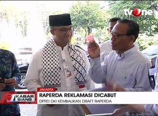 DPRD DKI Kembalikan Draft Raperda Reklamasi