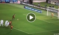 A strange penalty kick from Diego Perotti against Cagliari but failed