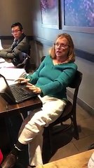 Lady got angry on two Korean speaking their laguage At starbucks. Video goes viral