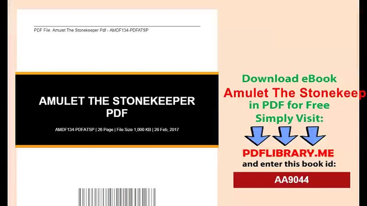 [PDF] Amulet The Stonekeeper Pdf [D0WNL04D]