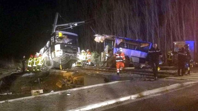 Millas : dramatique accident entre un train et un bus scolaire