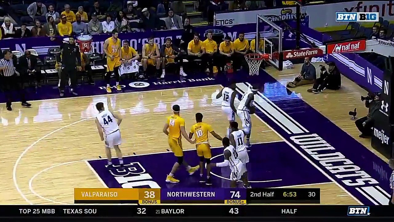 NCAA Basketball. Northwestern Wildcats - Valparaiso Crusaders 14.12.17 (Part 2)