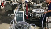 PVC steel wire reinforced suction Hose Production - SUNHOSE