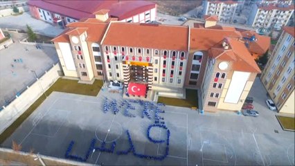 İmam Hatiplilerin Havadan Görüntülenen Ortak Kudüs Etkinliği Cumhurbaşkanı Erdoğan'ın Sesiyle...