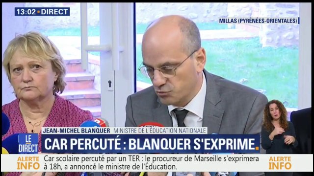 Accident à Millas: Jean-Michel Blanquer soutient le travail de la parole