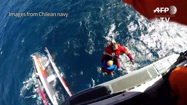 Around the world in reverse: Le Blevec airlifted after capsize