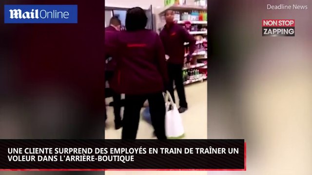 Une cliente surprend des employés en train de traîner un homme inconscient dans la réserve (Vidéo)