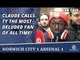 Claude Calls TY The Most Deluded Fan Of All Time!  | Norwich City 1 Arsenal 1