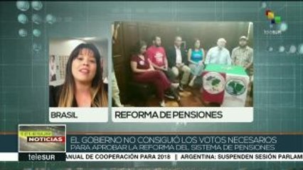 Congreso de Brasil discutirá reforma de pensiones en 2018
