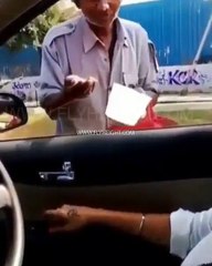 Homeless Man Pulls Out A Credit Card Swiper While Asking For Money